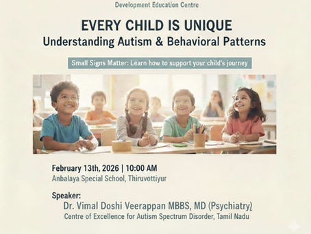 Empowering Families: A Meaningful Parents’ Meeting and Autism Awareness Seminar at DEC Anbalaya on 13.02.2026