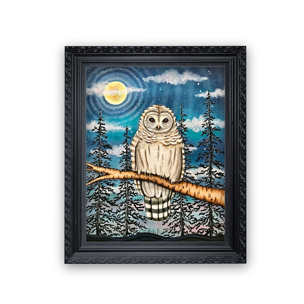Thumbnail: "Night Sentinel" Barred Owl Archival Print, Unframed