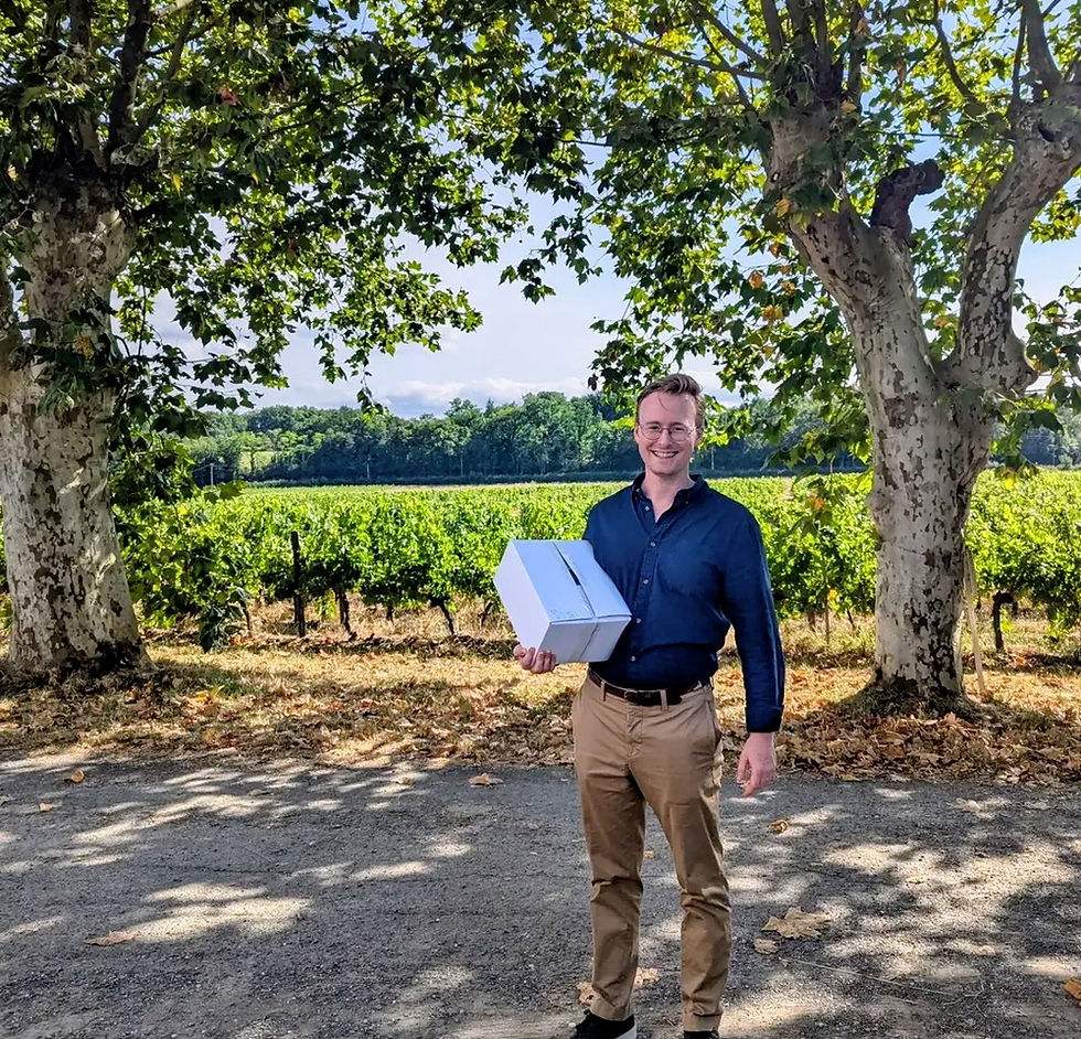 Brice Wines founder in a vineyard
