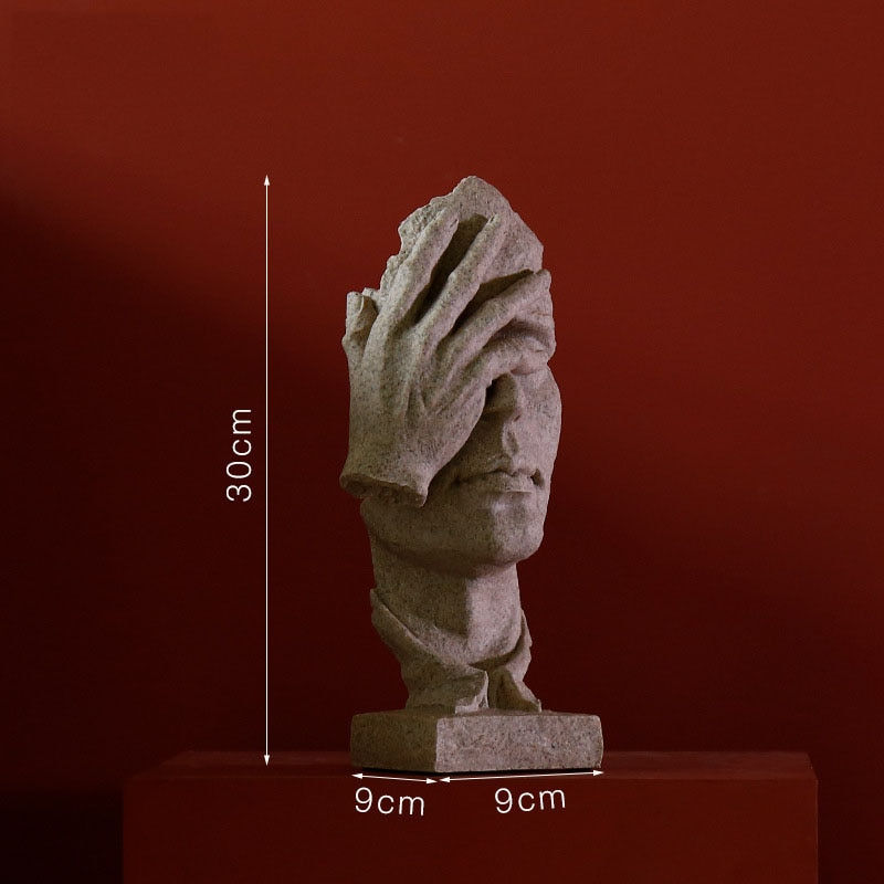 Thumbnail: Resin Sculpture Nordic Home Decoration Silence Is Gold Statue 