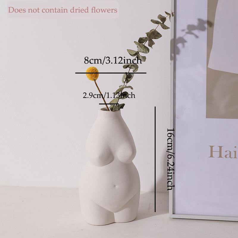 Thumbnail: Nordic Creative Ceramic Bust Body Art Abstract Vase 