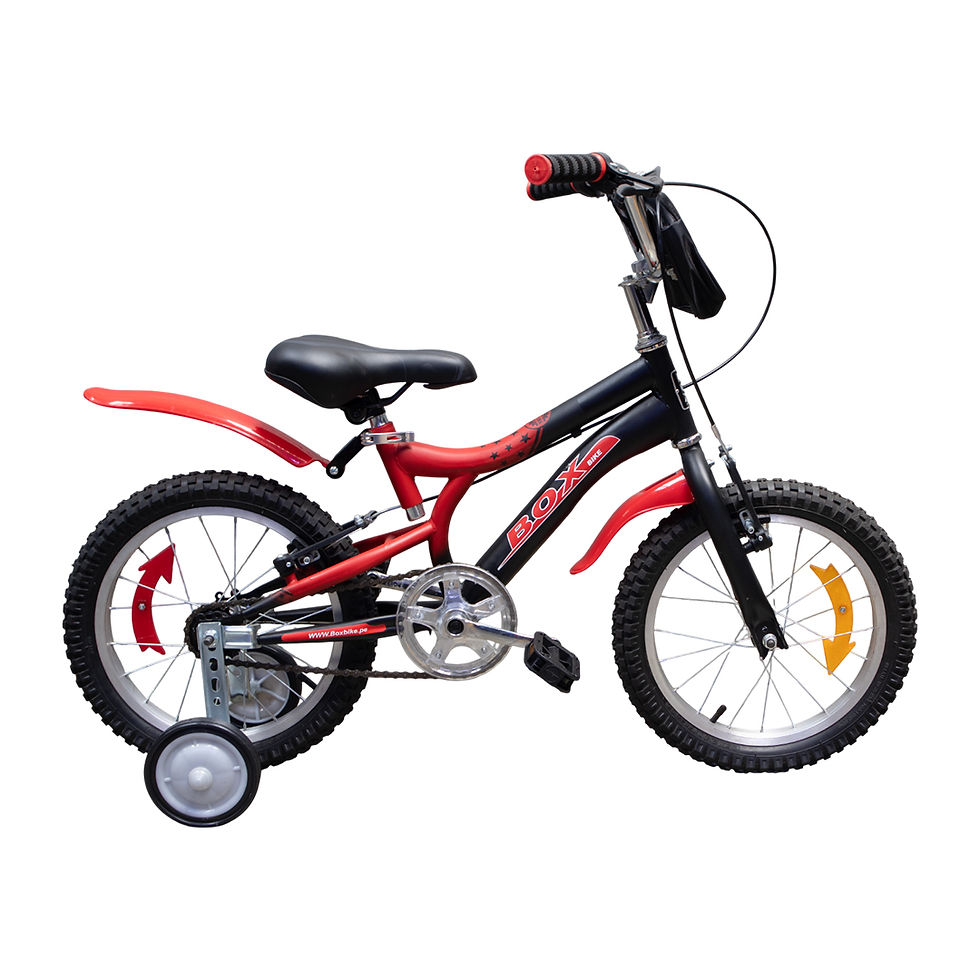 Bicicleta Box Aro 16 para niños negro con rojo