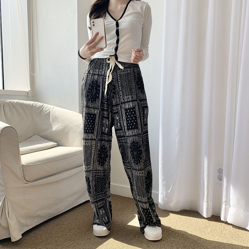 กางเกงพิมพ์ลาย Paisley