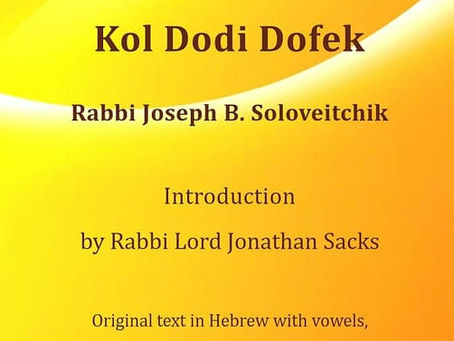 Kol Dodi Dofek - Rabbi Joseph B. Soloveitchik