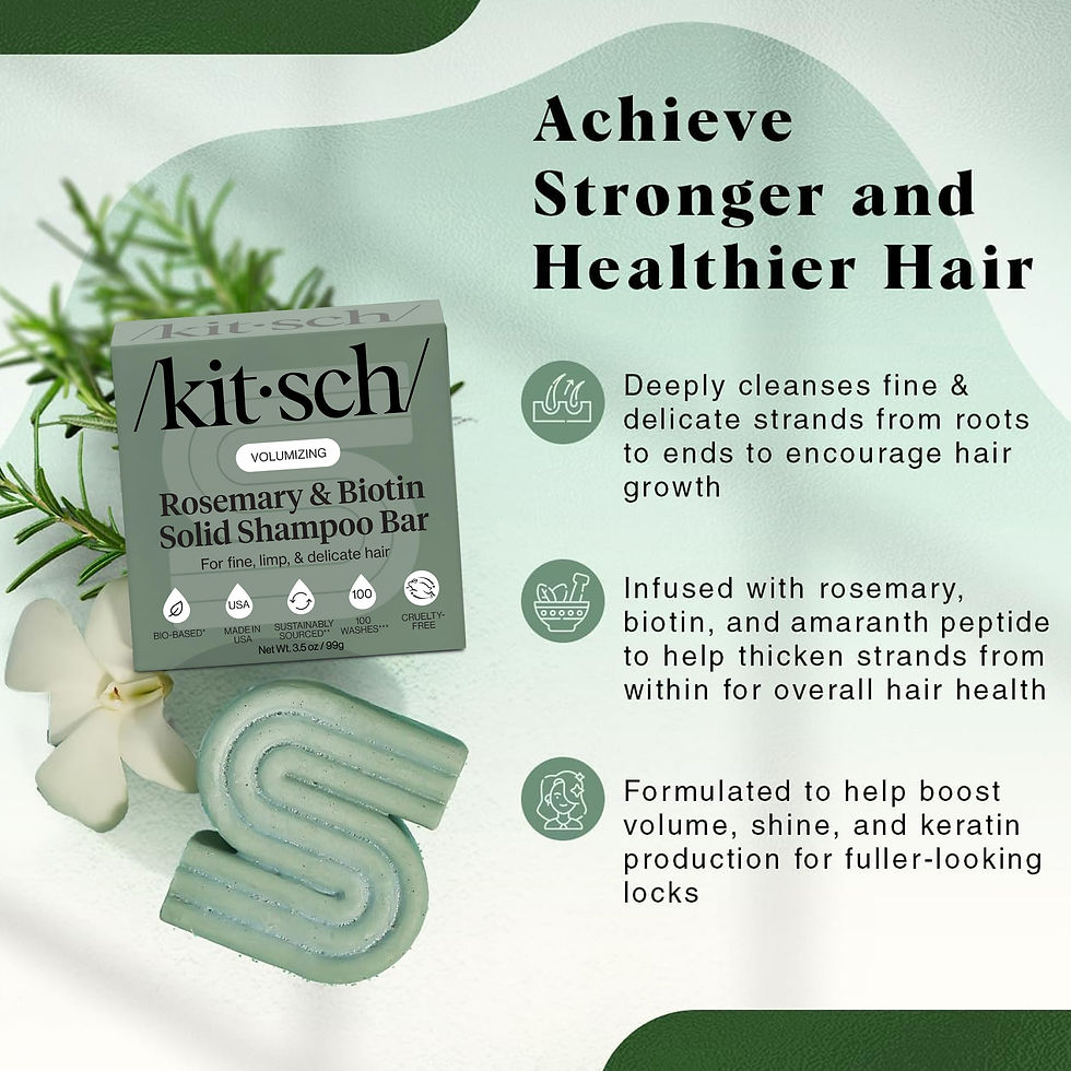 Thumbnail: Kitsch Rosemary & Biotin Shampoo Bar - For Hair Growth, Strengthening, Thicke...