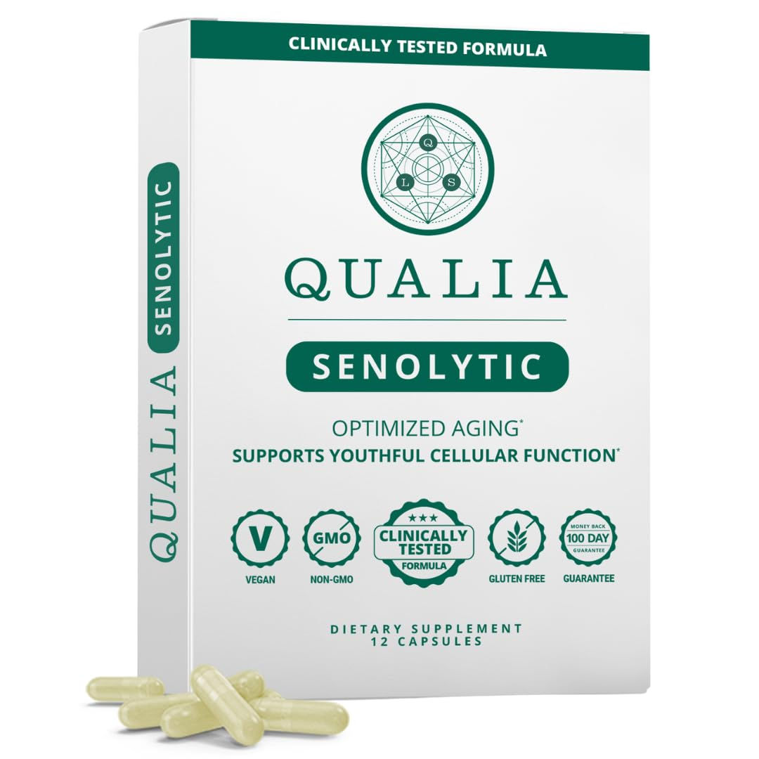 QUALIA LIFE SCIENCES Senolytic Supplement, Fisetin, Quercetin, Piperlongumin ...
