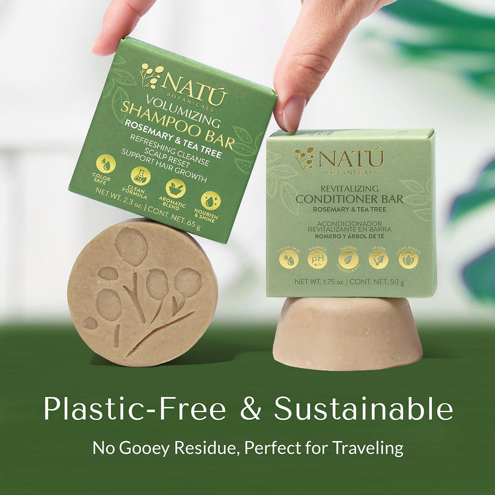 Thumbnail: NATÚ BOTANICALS Volumizing Shampoo Bar – Rosemary & Tea Tree Scalp Reset, Lig...