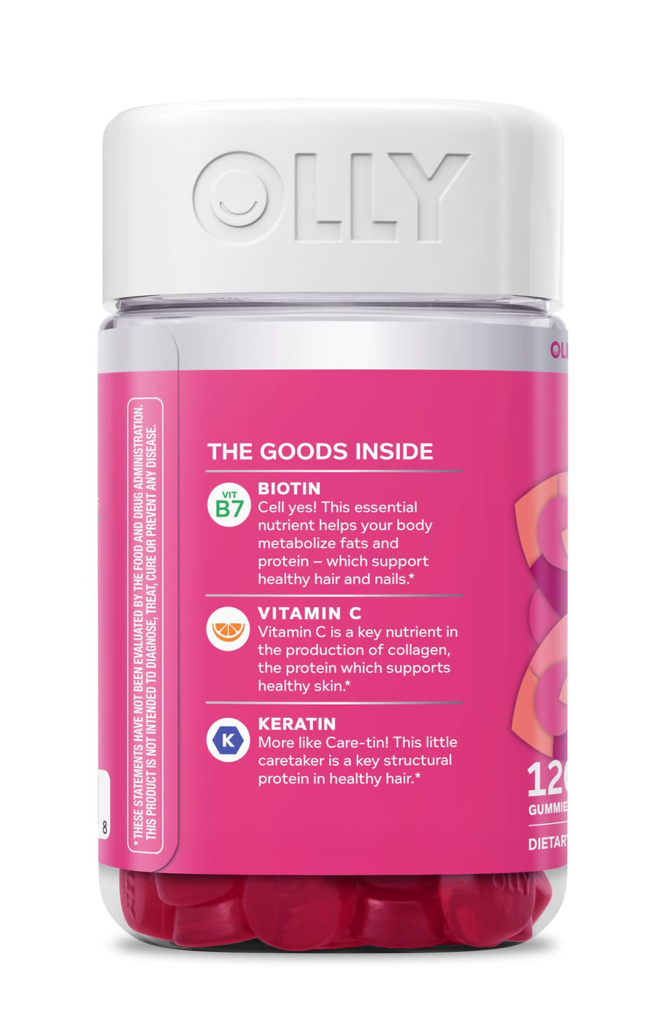 Thumbnail: OLLY Hair Skin and Nails Gummies - Undeniable Beauty with Biotin 2500mcg Per ...