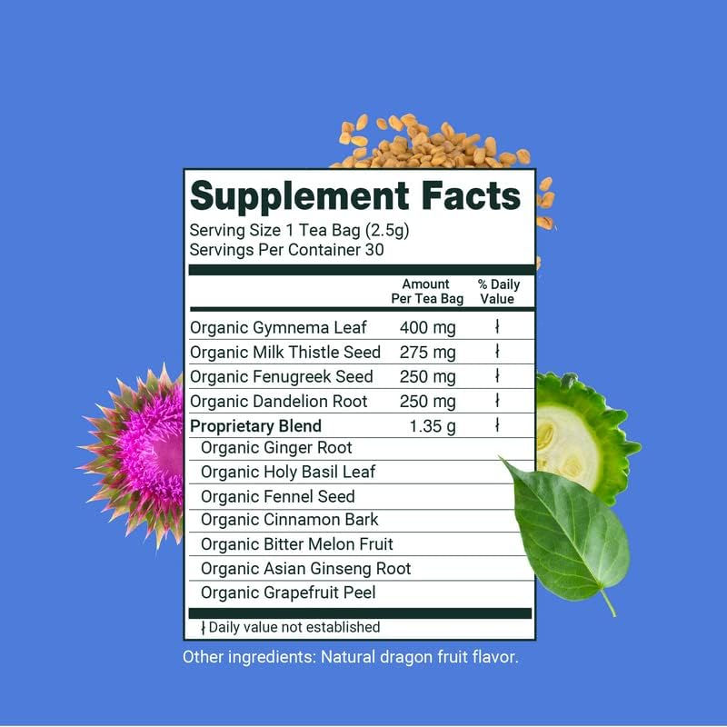 Thumbnail: Herbaly Glucose Functional Tea - Vitality & Wellness - Gymnema Sylvestre, Cey...