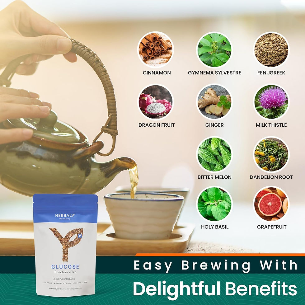 Thumbnail: Herbaly Glucose Functional Tea - Vitality & Wellness - Gymnema Sylvestre, Cey...