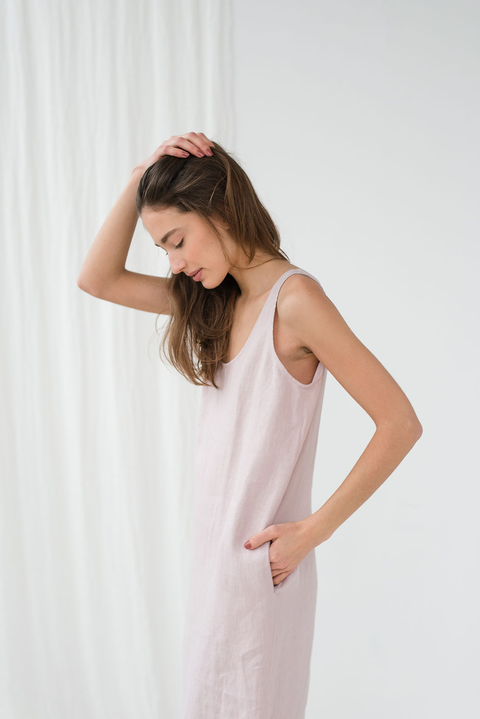 Thumbnail: Linen Tank Dress - Uma