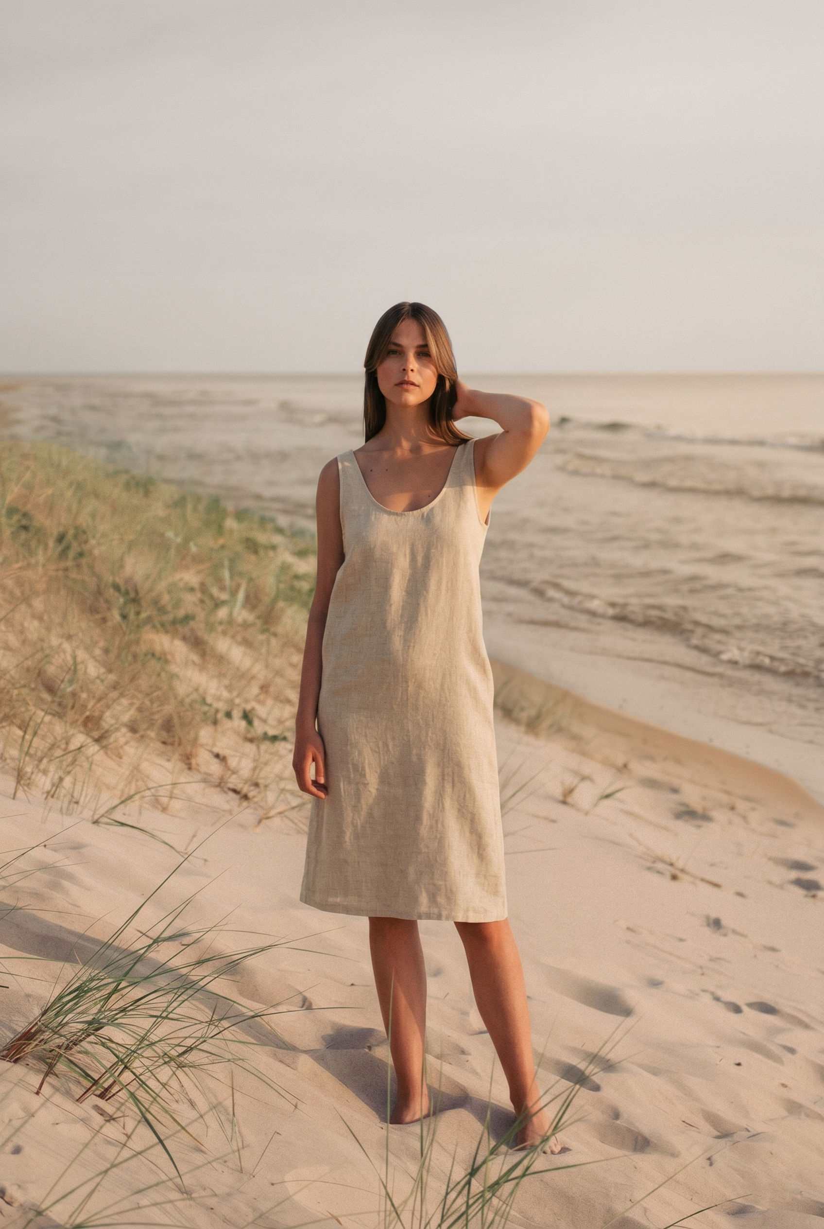 Linen Tank Dress - Uma - Size S