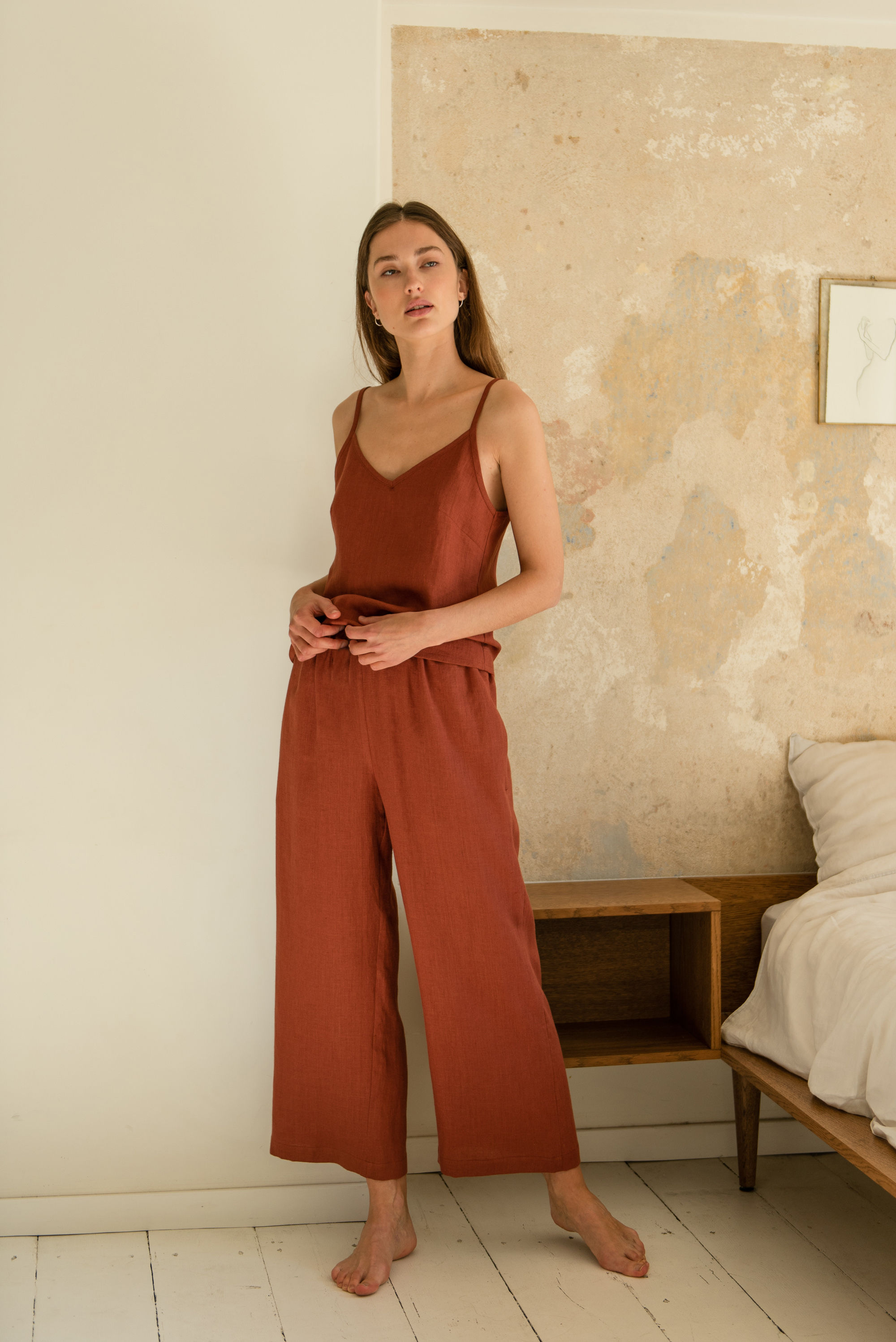 Linen Cami Set with Wide Pants - Tilda Top and Ruth Pants