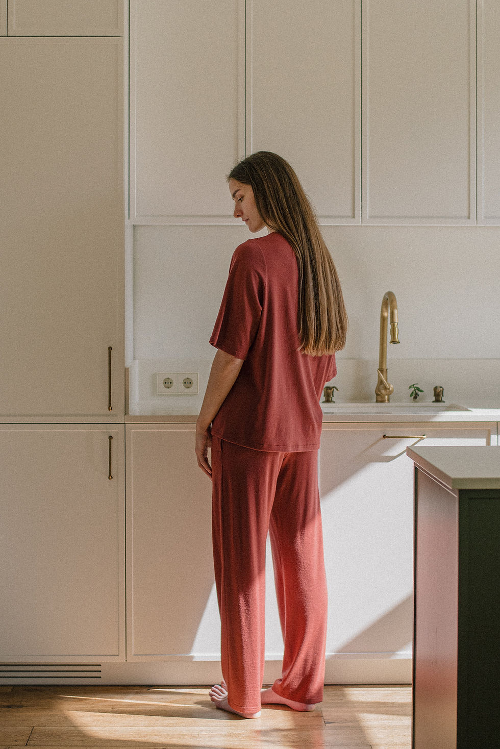 Thumbnail: Merino Wool Set with Pants - Iris Top and Eva Pants