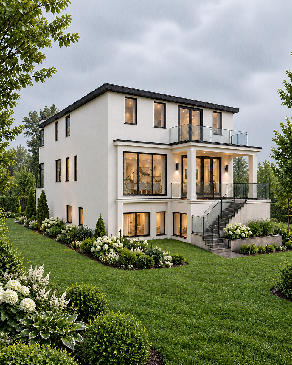 Burncrest new custom home exterior rendering