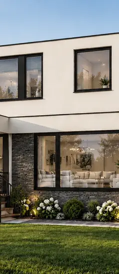Proposed rear addition with covered patio and large windows in North York