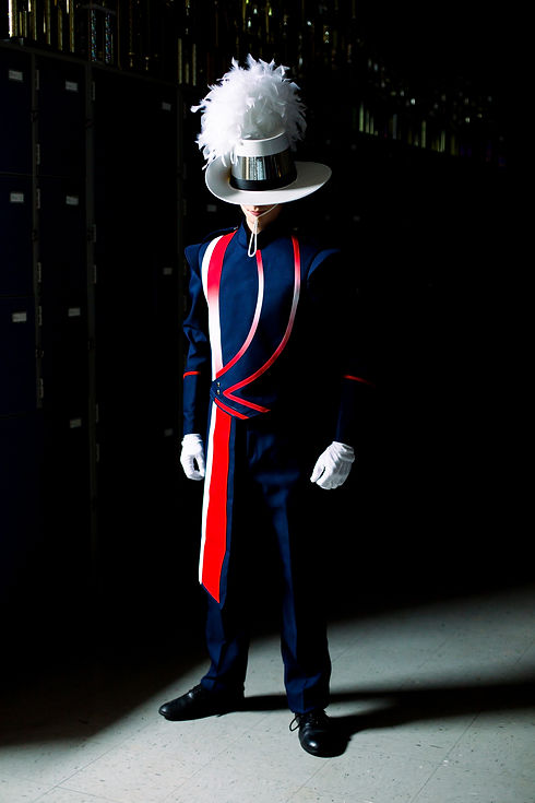 Marching band student