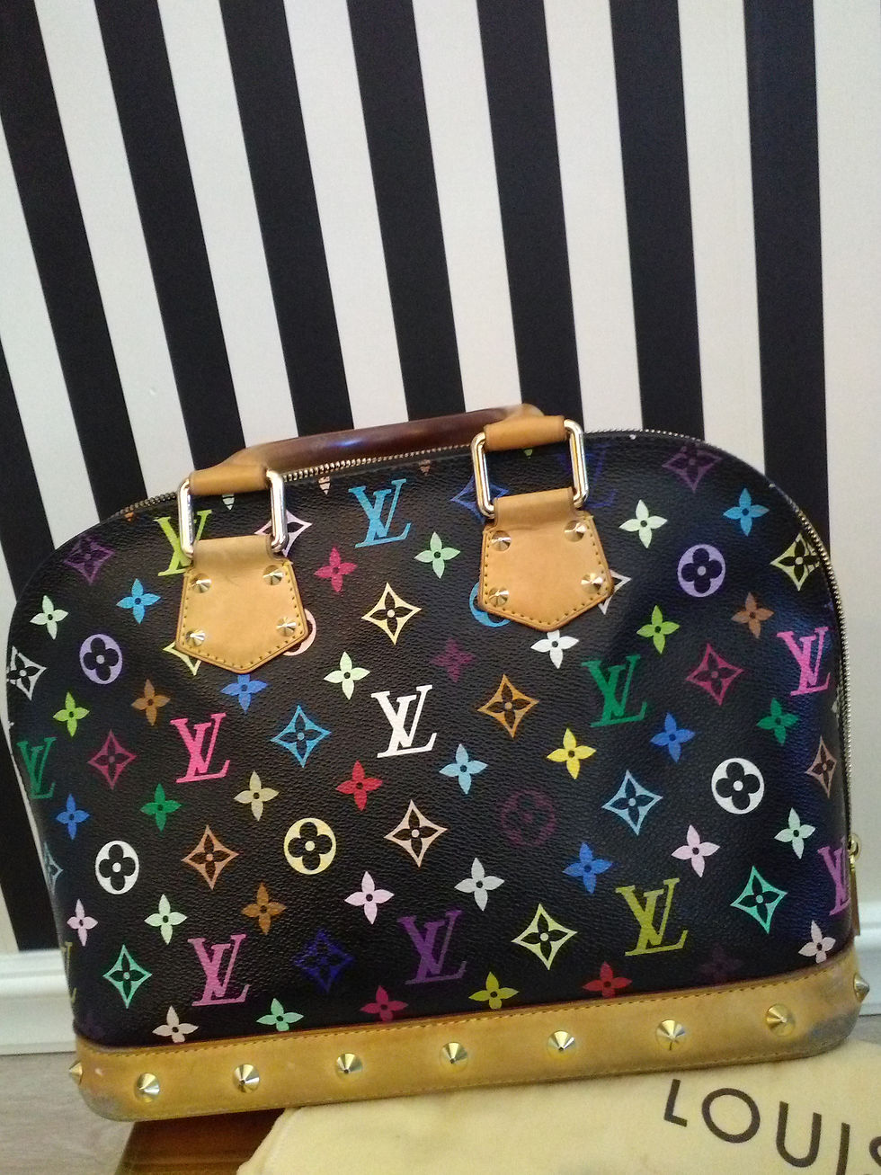 Miniatura: borsa louis vuitton  alma multicolor limited edition vintage usatodilusso luxury vintage usato roma lui vitton