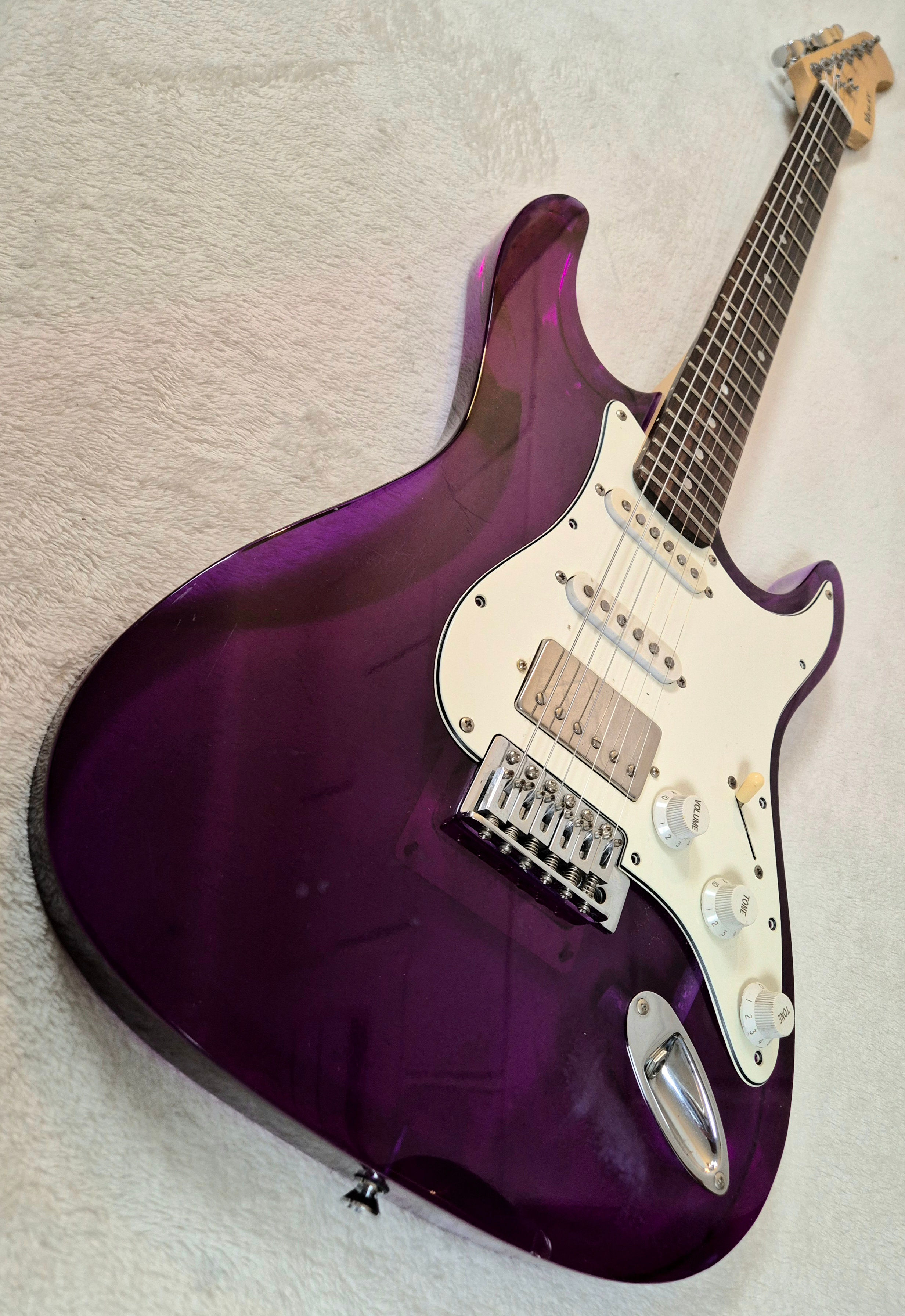 Wesley Purple Acrylic Stratocaster Electric Guitar