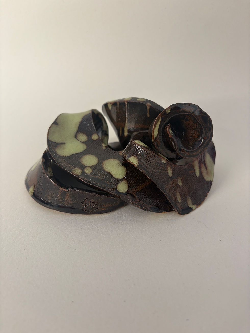 Questions 2025, 1 of 3 in series, view 2, Ceramic, 16 x 11 x 9 cm