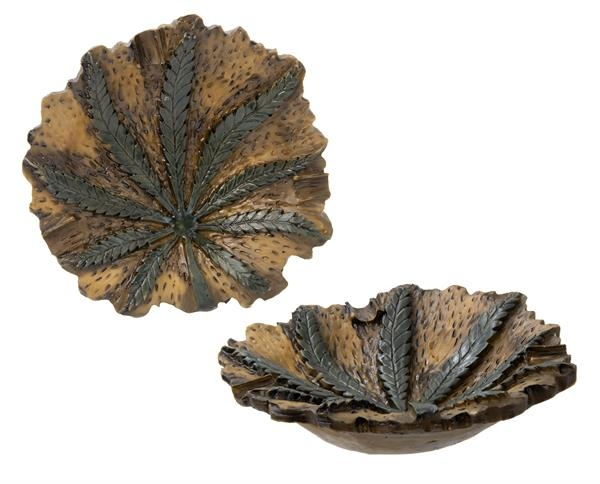 Aschenbecher rund "Marihuana Black Leaf"