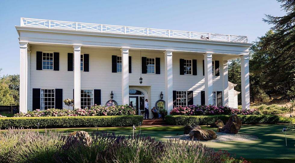Beautiful Colonial mansion, Mrs. Colonial, at Rock Haven Farm, Santa Rosa, CA