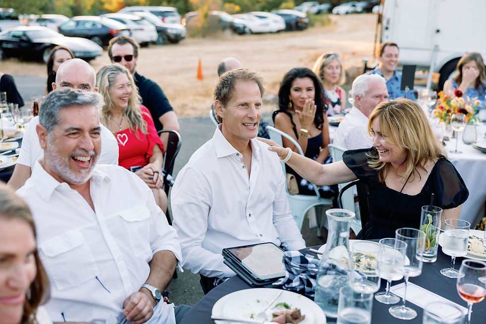 Rick Sheldon gets toasted during 60th Birthday Bash at Rock Haven Farm, Santa Rosa, CA