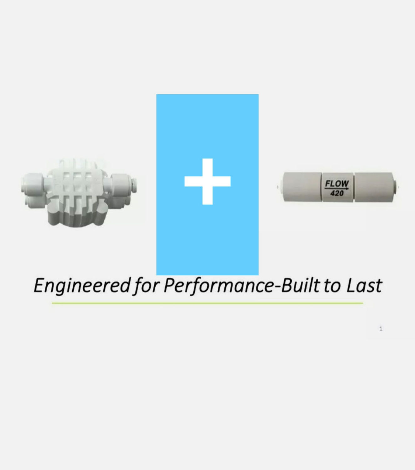 RO Auto Shutoff Valve (ASO valve) + Flow Restrictor (300-1200 cc/min)