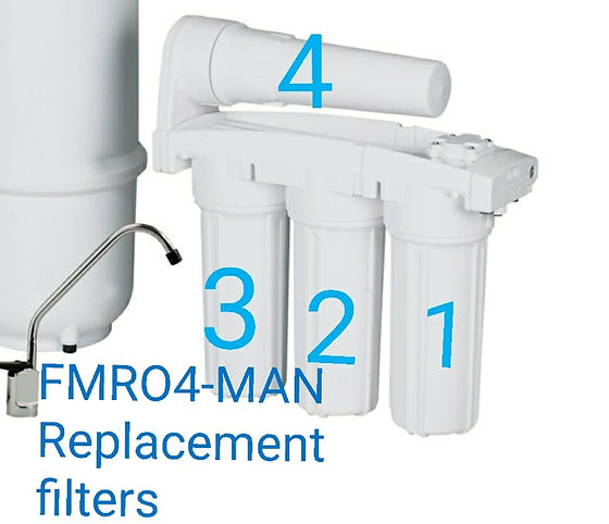 RoPro Reverse Osmosis System-Replacement Filters - Set Of 5 Cartridge