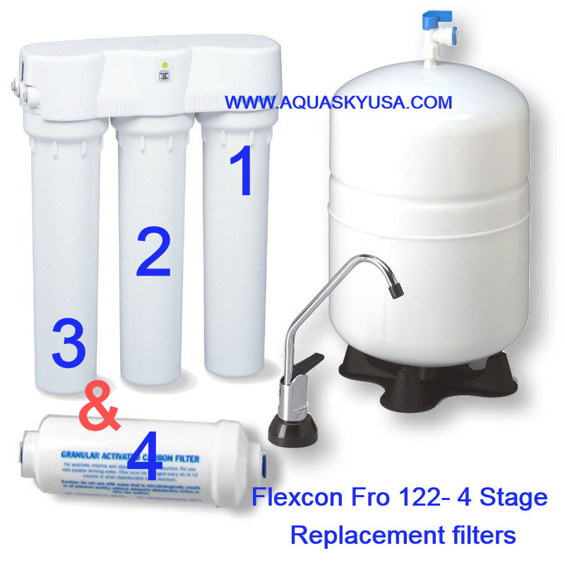 Flexcon Fro 122 Replacement Filters - Set Of 4 Reverse Osmosis