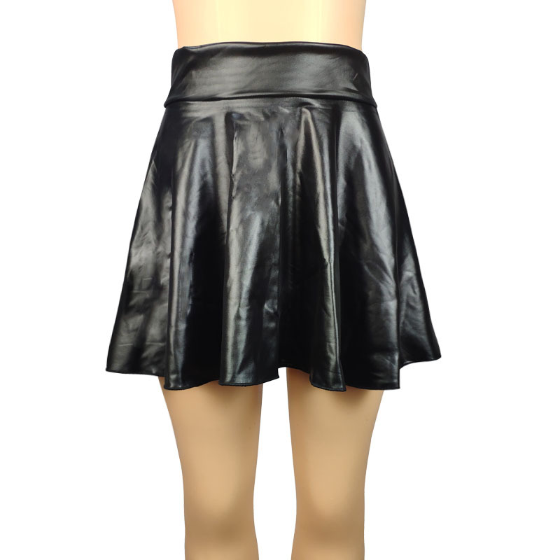 Thumbnail: Mayfair Faux Leather Skater Skirt