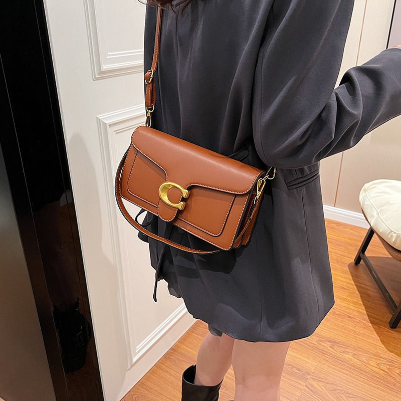 Thumbnail: New niche bag women's premium texture solid color simple and versatile small squ