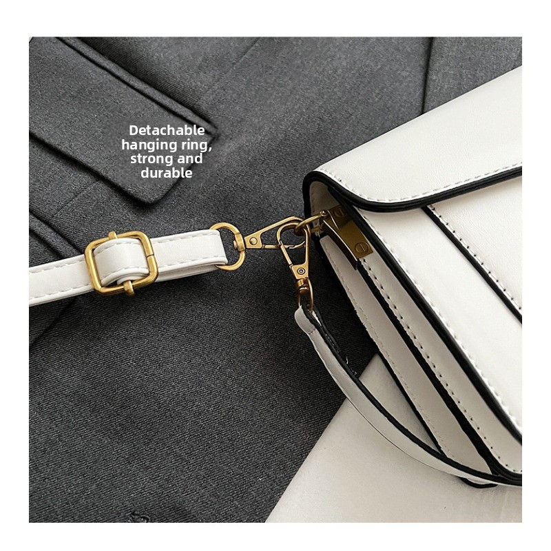 Thumbnail: New niche bag women's premium texture solid color simple and versatile small squ