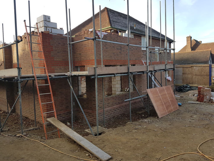 Construction of Front Facade