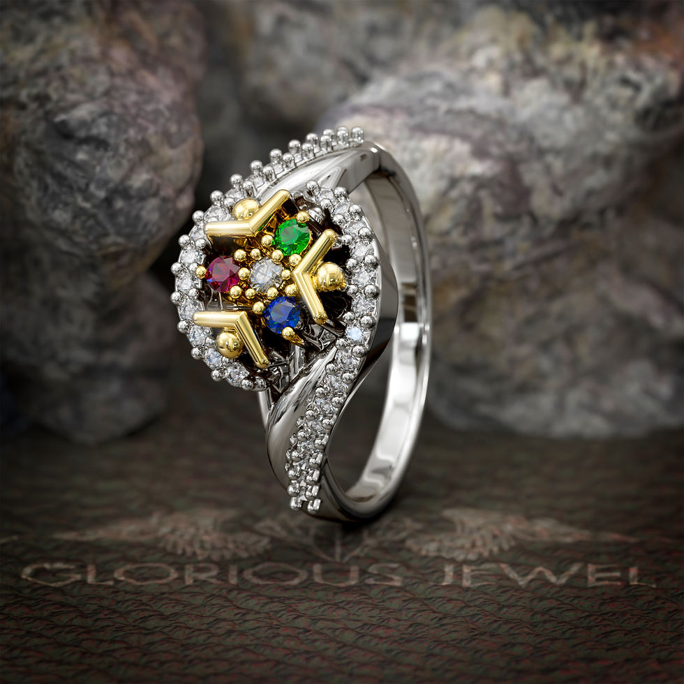 Unique Zora Game Engagement Ring in Gold and Silver - Handcrafted Proposal Ring