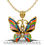 Thumbnail: Gold Butterfly pendant, Unique Butterfly Necklace, Custome made Butterfly
