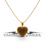 Thumbnail: Lovers Heart pendant with beads available in solid Gold 10K, 14K and 18K