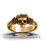 Thumbnail: Handmade Rose Skull Ring: Silver Skulls and Bones Jewelry
