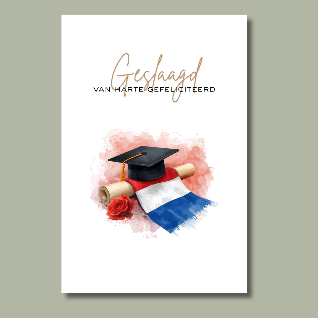 Geslaagd van harte gefeliciteerd