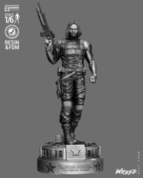Wicked: Bucky Barnes statue (Winter Soldier)