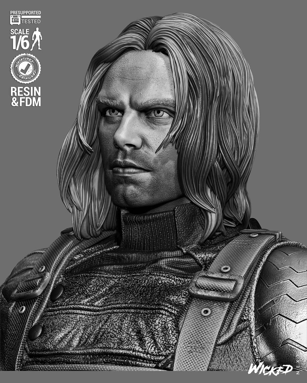 Thumbnail: Wicked: Bucky Barnes statue (Winter Soldier)
