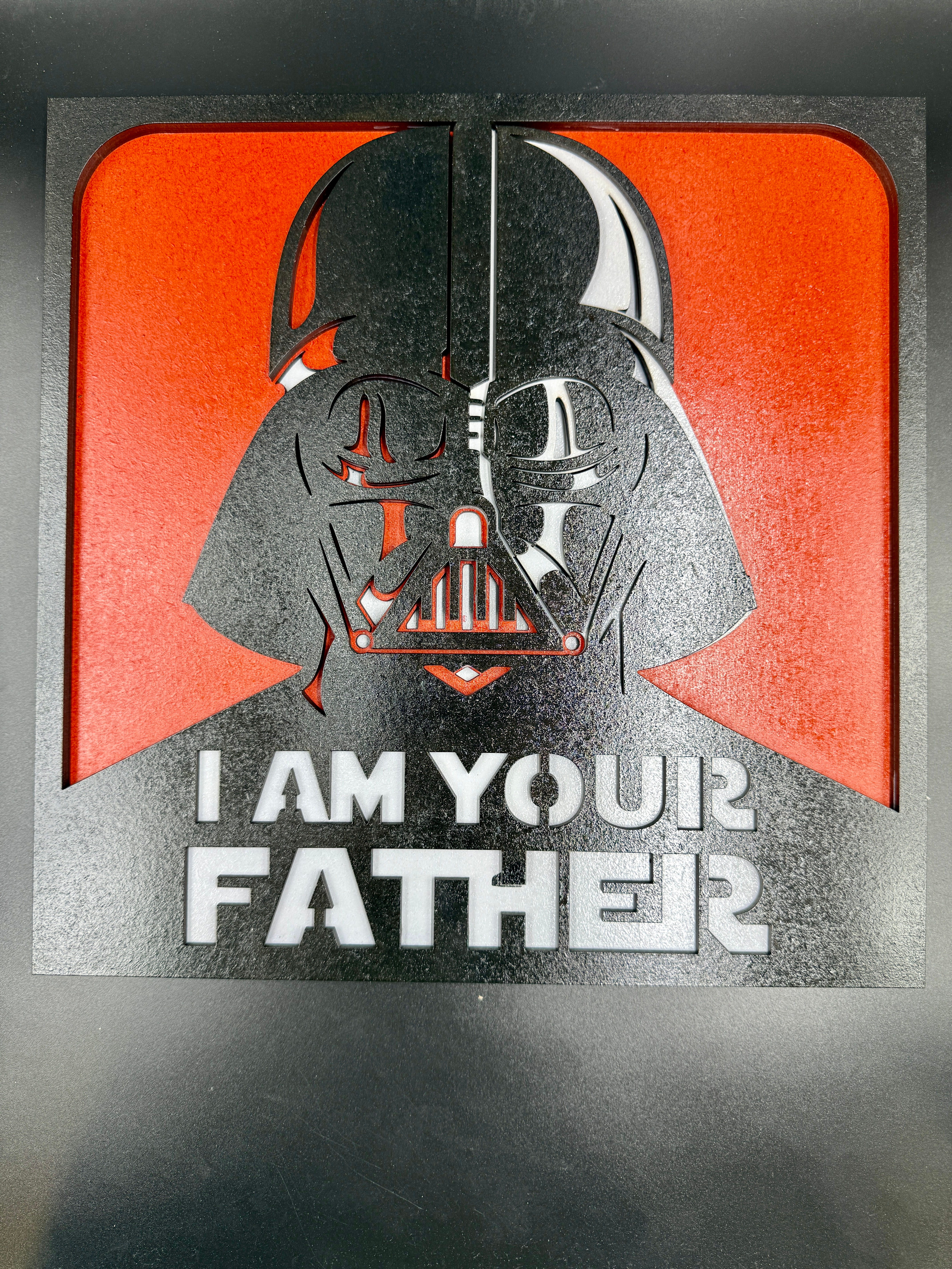 Dart Vader "I am Your Father" Inspired Wooden Multilayered Wall Art
