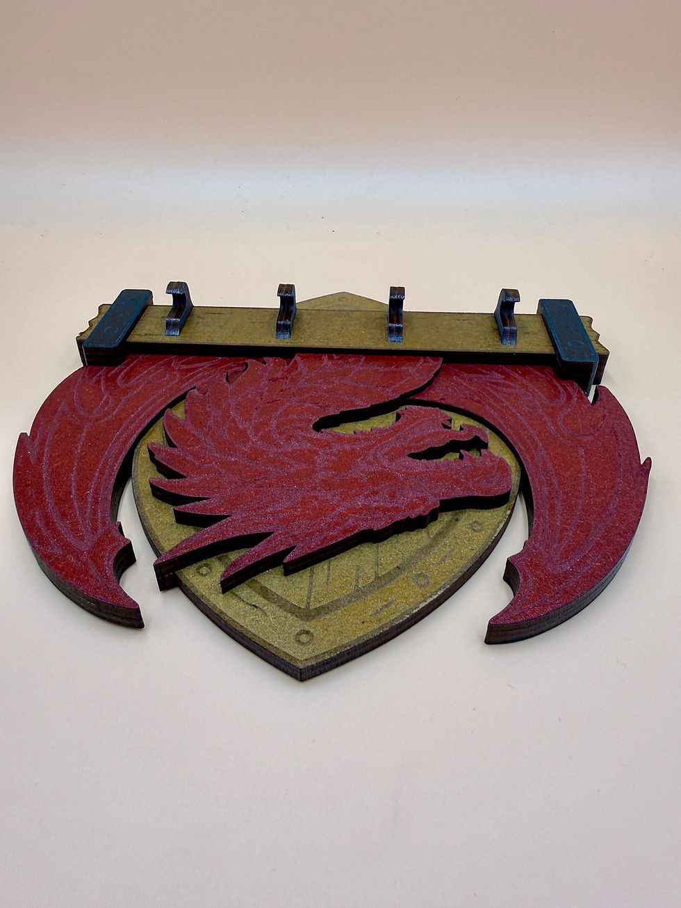Thumbnail: Wooden Dragon Family Key Holder