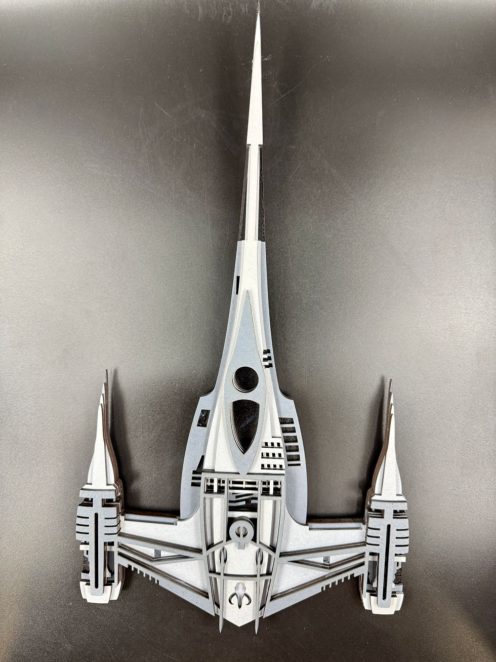 Thumbnail: N-1 Starfighter Inspired Wooden Multilayered Wall Art  