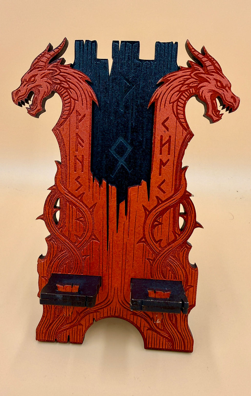 Thumbnail: Wooden Dragon Desktop Phone Holder