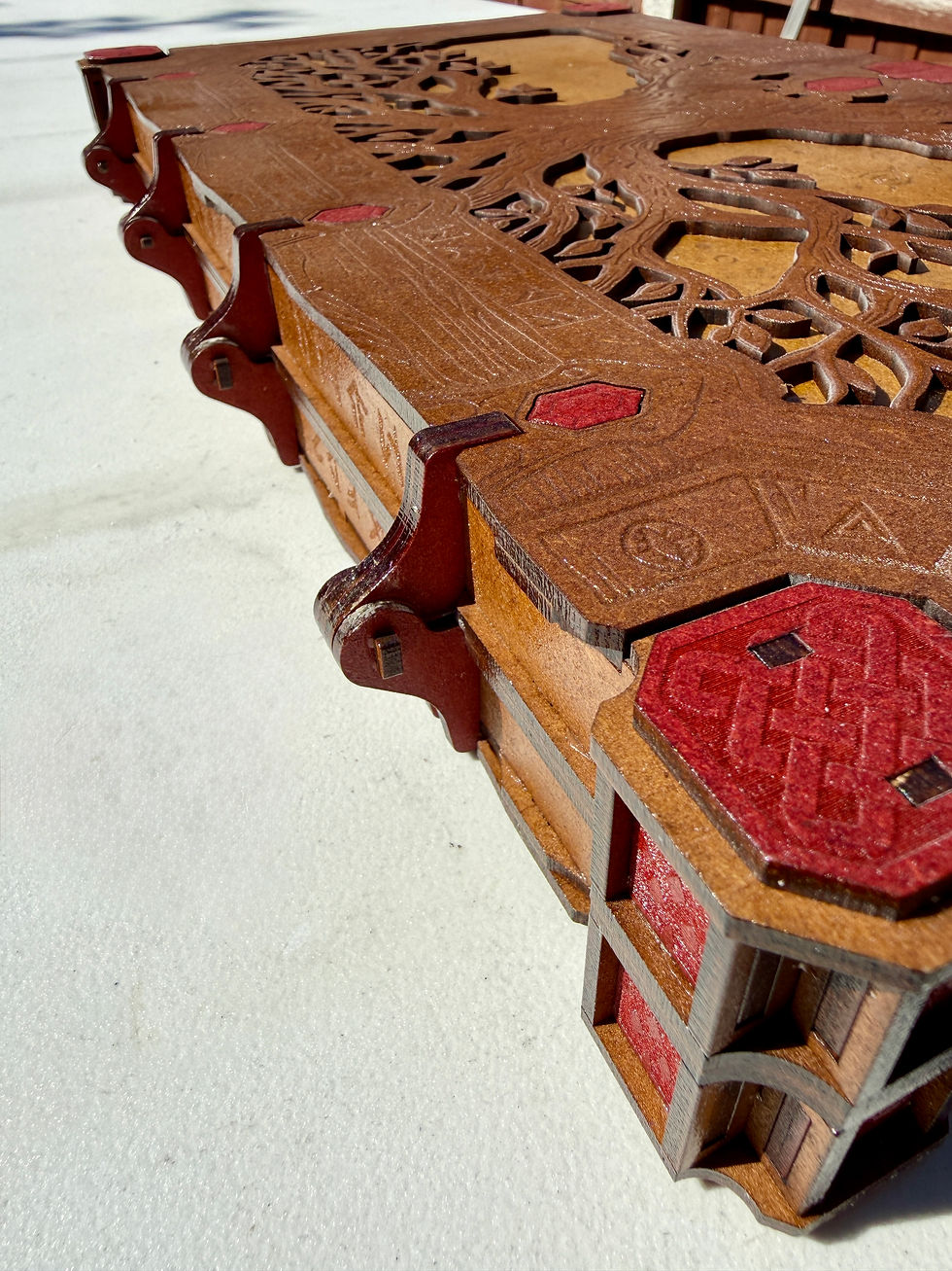 Thumbnail: Wooden Backgammon Board with Checkers