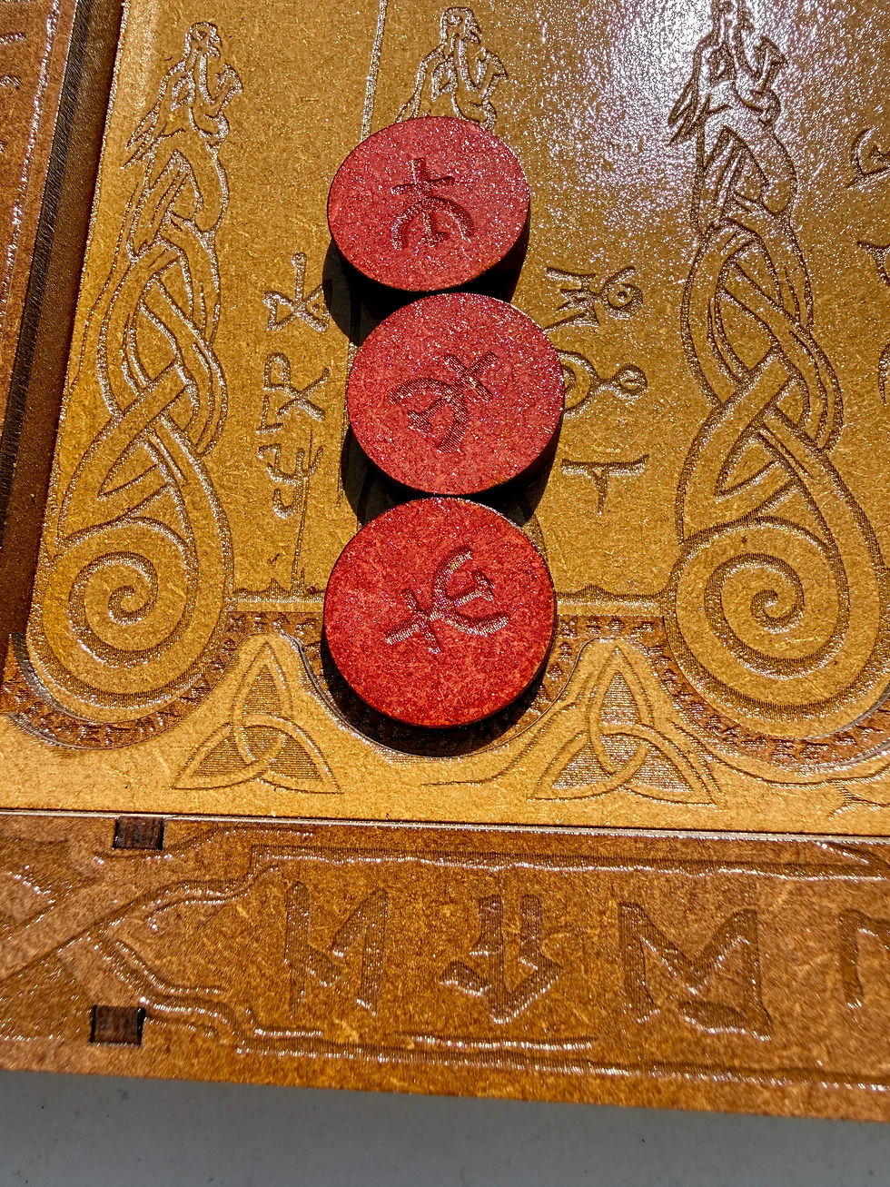 Thumbnail: Wooden Backgammon Board with Checkers