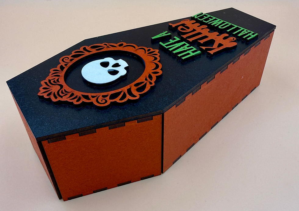 Thumbnail: Wooden Coffin Candy Box For Horror Lovers