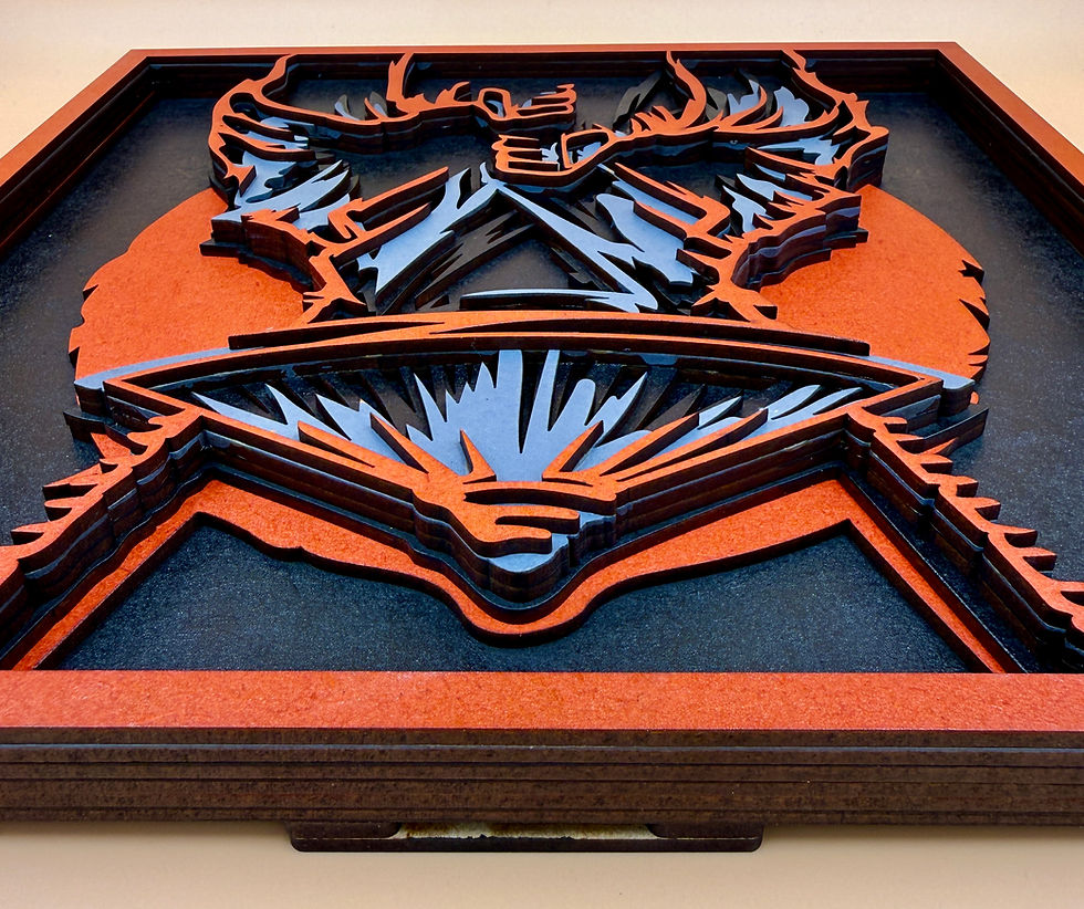 Thumbnail: Wooden Multilayered Samurai Wall Art