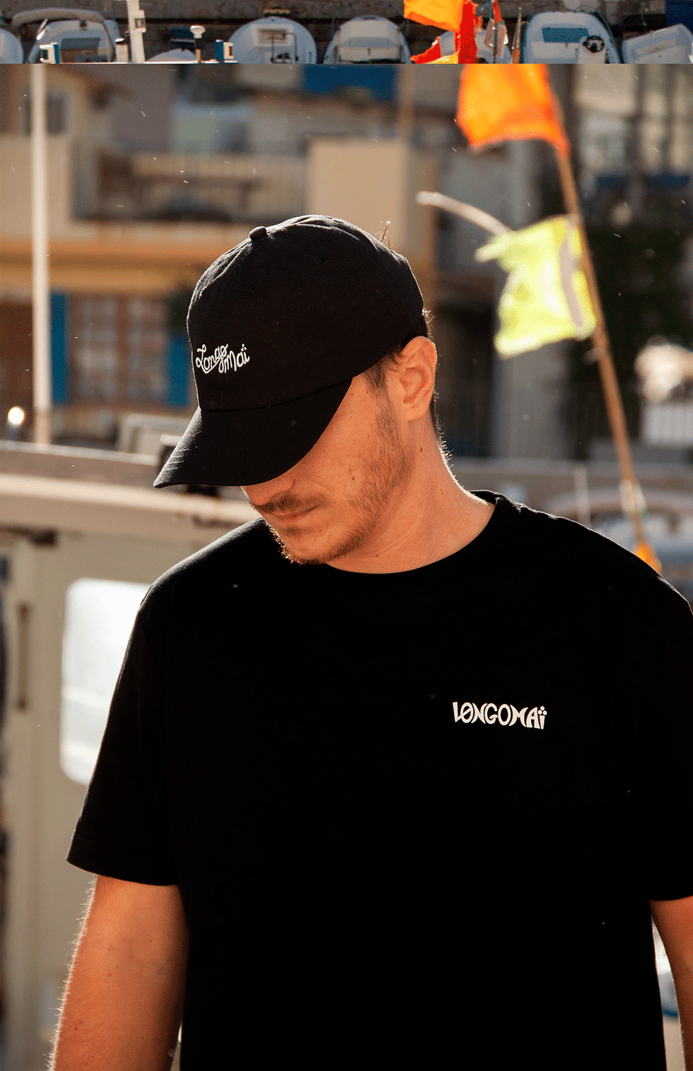 Miniature : Bonne Mère - T-shirt Marseille Noir ou Coton  Crème  - Unisexe Longomai